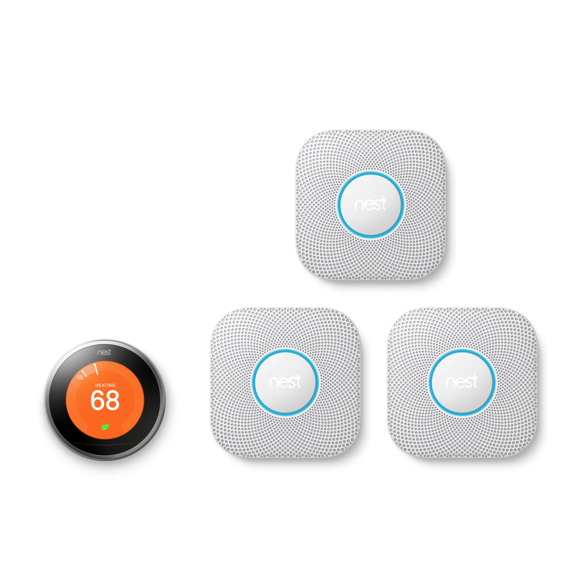 Thermostat with Smoke + CO alarms